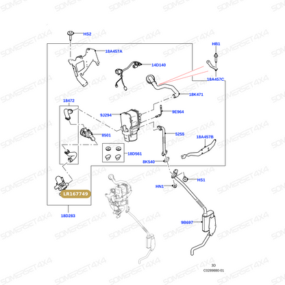 LR167749 LAND ROVER - WATER VALVE From BOSCH