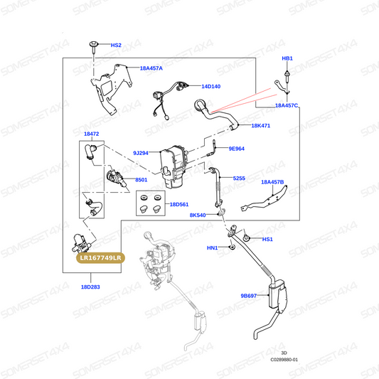LR167749LR GENUINE LAND ROVER - VALVE - HEATER WATER