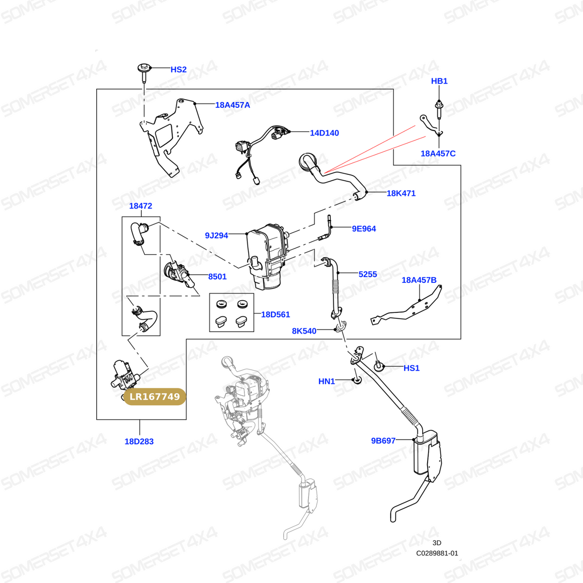 LR167749 LAND ROVER - WATER VALVE From BOSCH
