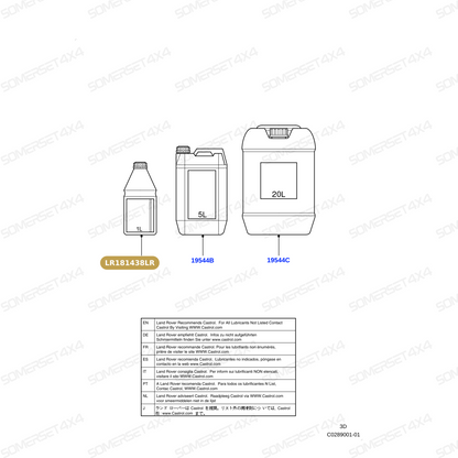 LR181438LR GENUINE LAND ROVER - FLUID - COOLING SYSTEM