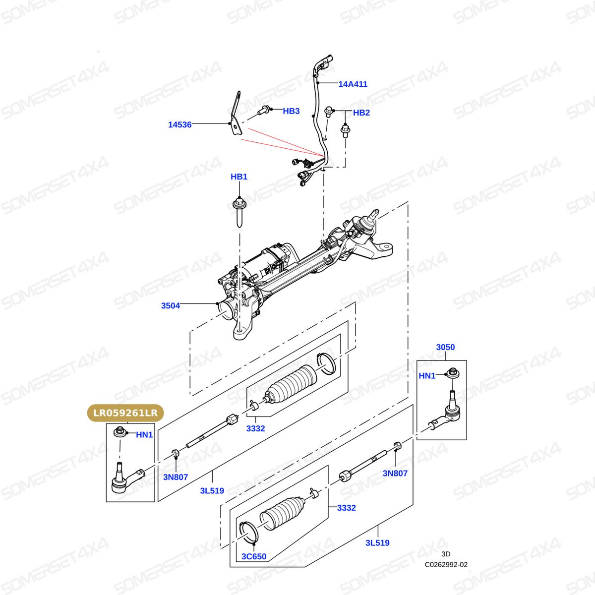 LR059261LR GENUINE LAND ROVER - JOINT - BALL