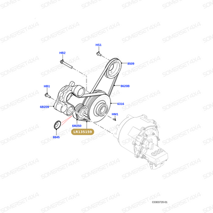LR135159 LAND ROVER - BELT DRIVE STARTER AJ20P3 L550 L551 From DAYCO