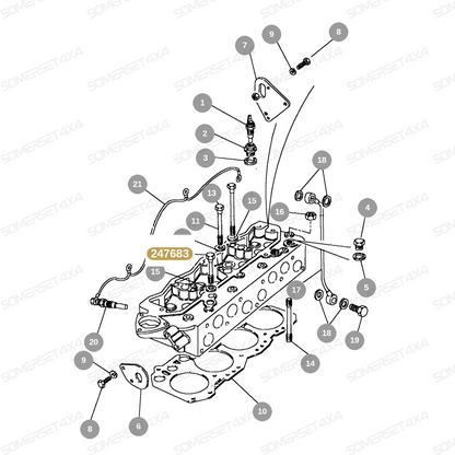 247683 LAND ROVER - CYLINDER HEAD BOLT From PR2 ALLMAKES OE