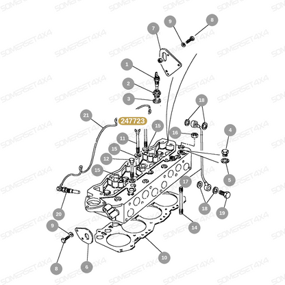 247723 LAND ROVER - BOLT FOR CYLINDER HEAD - 1/2 UNF X 6 - DIESEL From PR2 ALLMAKES OE