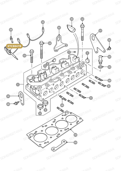 ETC8847B LAND ROVER - GLOW PLUG From BOSCH