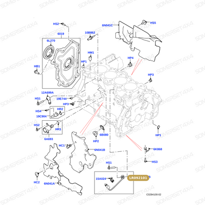 LR092101 LAND ROVER - KNOCK SENSOR From BOSCH