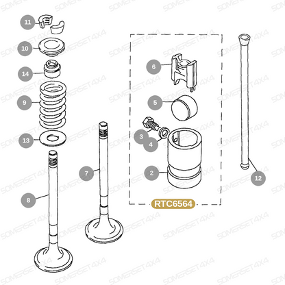 RTC6564 LAND ROVER - TAPPET KIT - CYLINDER HEAD - ENGINE VALVE - HYDRAULIC From ALLMAKES