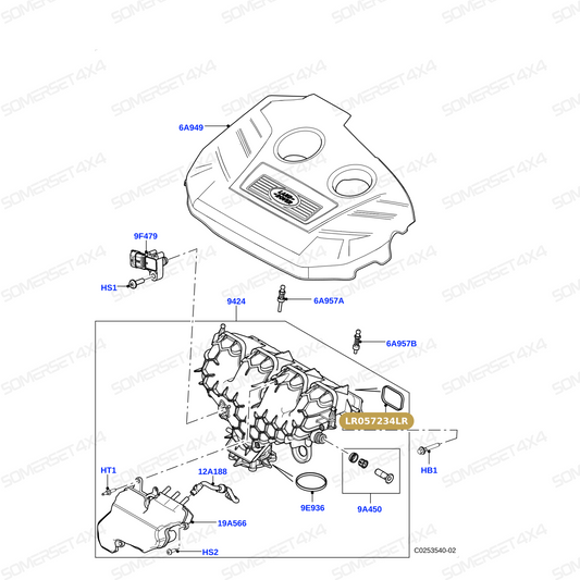 LR057234LR GENUINE LAND ROVER - GASKET - INTAKE MANIFOLD