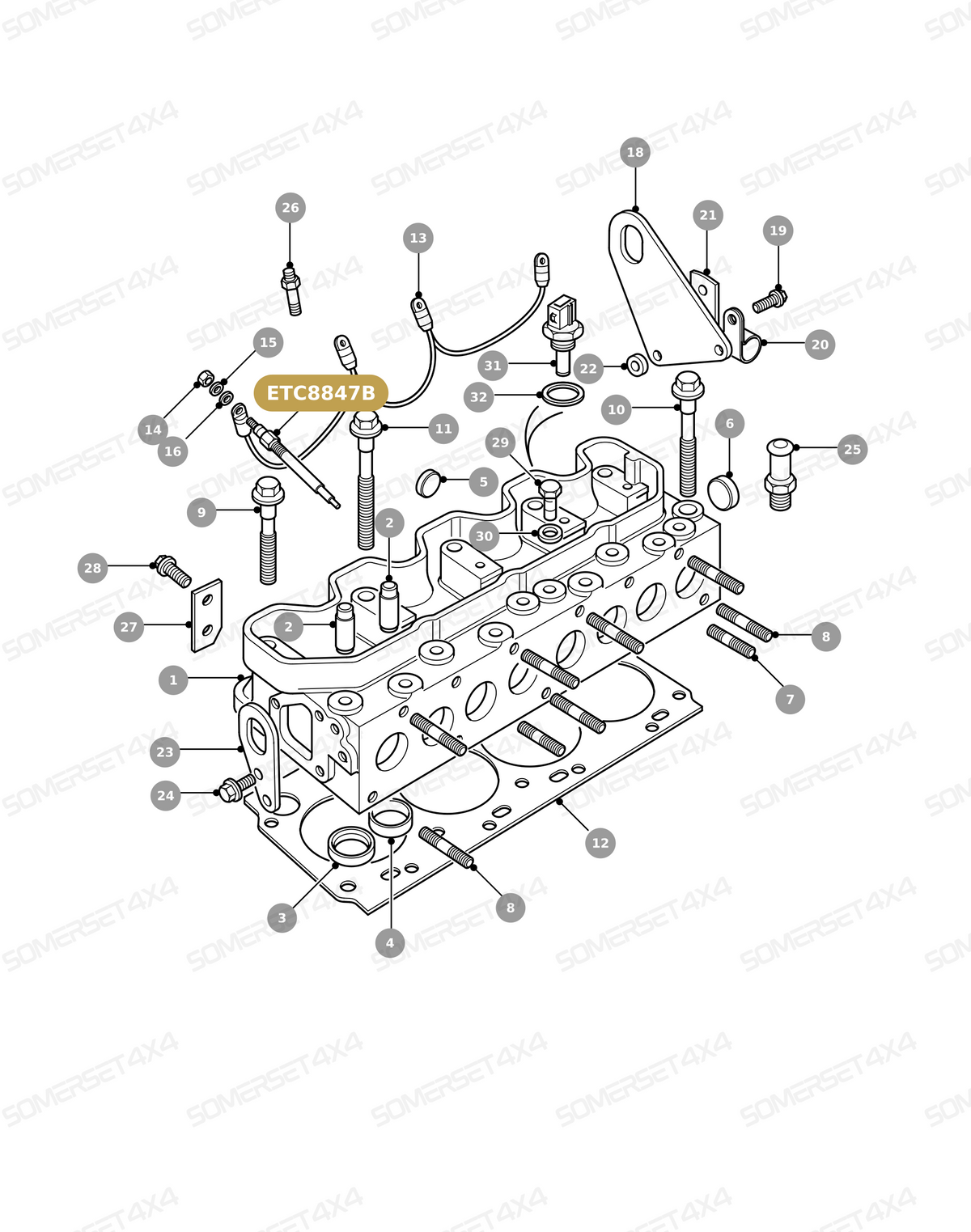 ETC8847B LAND ROVER - GLOW PLUG From BOSCH