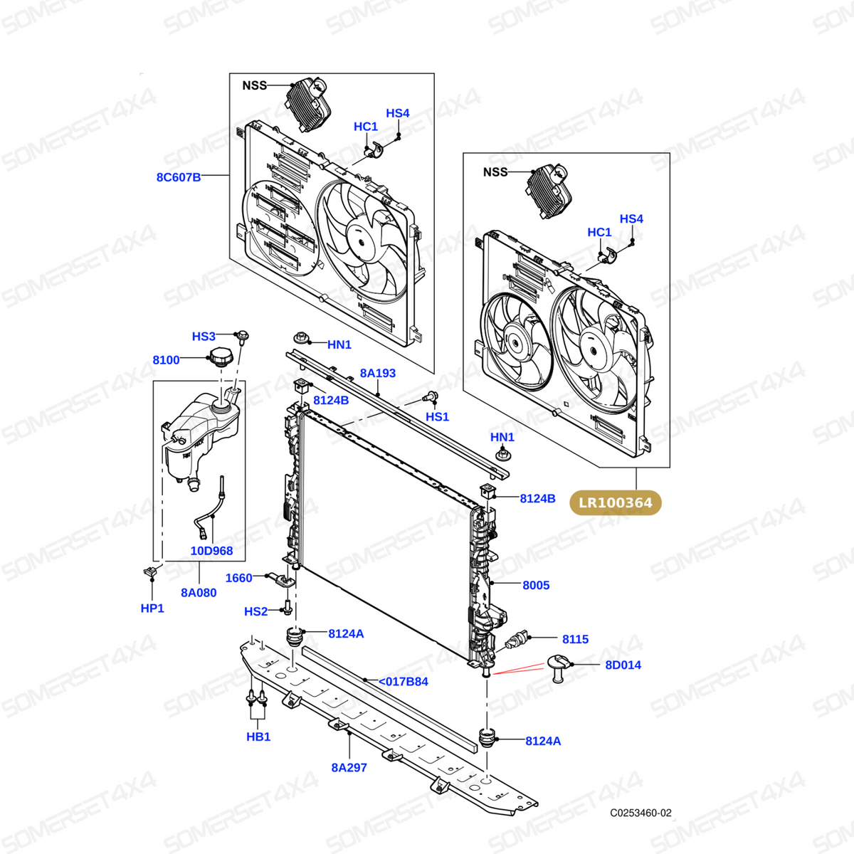 LR100364 LAND ROVER - MOTOR AND FAN - ENGINE COOLING From ALLMAKES
