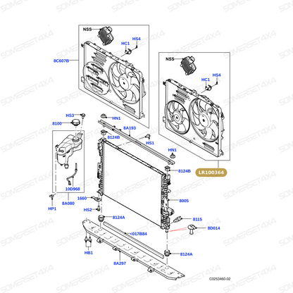 LR100364 LAND ROVER - MOTOR AND FAN - ENGINE COOLING From ALLMAKES