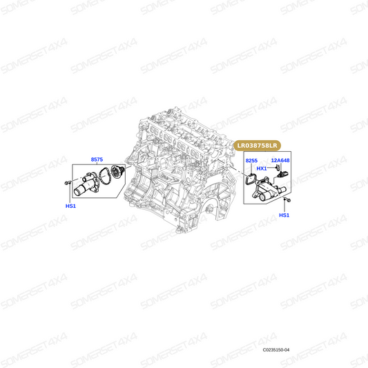 LR038758LR GENUINE LAND ROVER - ADAPTOR - WATER OUTLET CONNECTOR