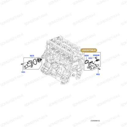 LR038758LR GENUINE LAND ROVER - ADAPTOR - WATER OUTLET CONNECTOR