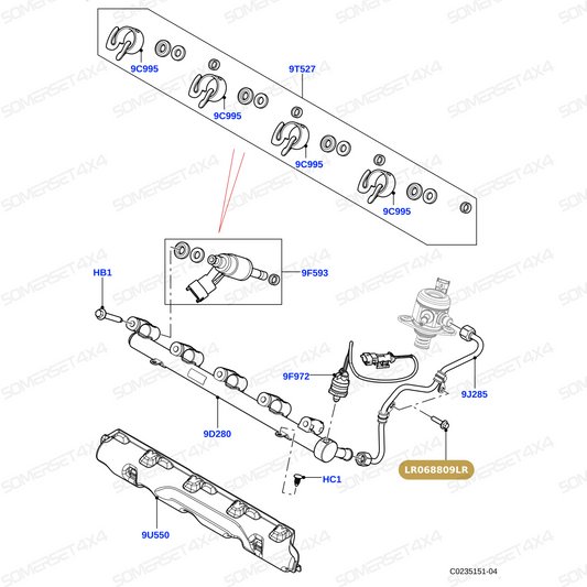LR068809LR GENUINE LAND ROVER - Bolt