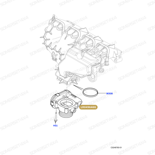 LR049646G LAND ROVER - THROTTLE BODY AND MOTOR From OEM