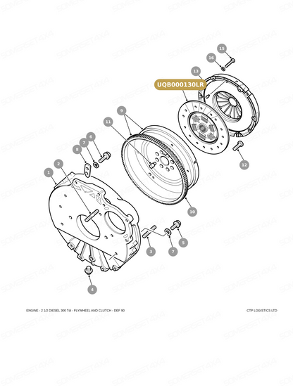 UQB000130LR GENUINE LAND ROVER - DRIVE PLATE - CLUTCH