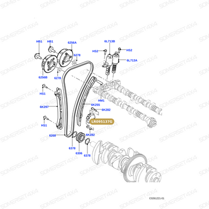 LR095137G LAND ROVER - TENSIONER-TIMING CHAIN 2.0L TIVCT L359;L405;L494;L538;L550 From OEM