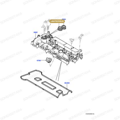 LR070359LR GENUINE LAND ROVER - GASKET - VALVE