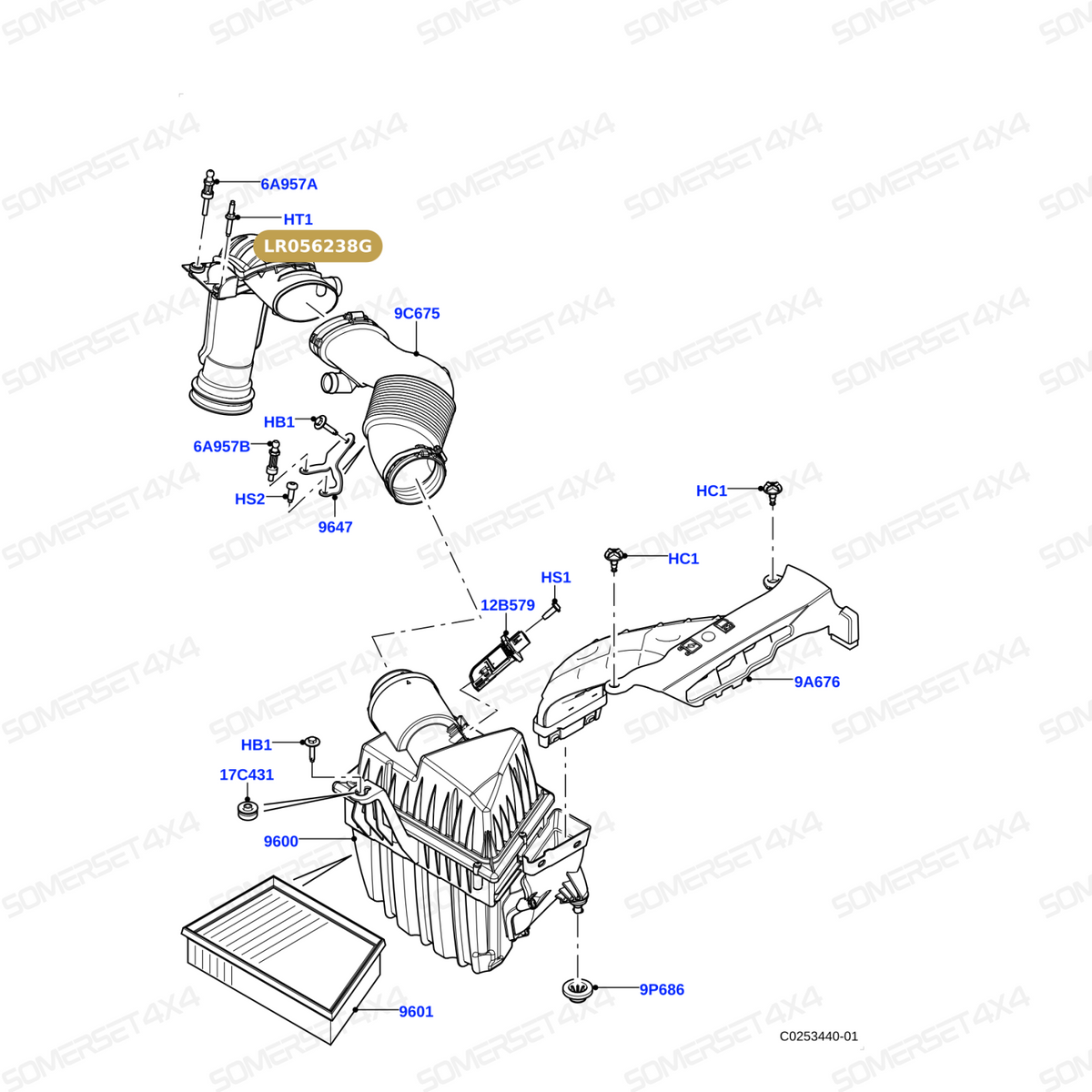 LR056238G LAND ROVER - DUCT - AIR INTAKE From OEM