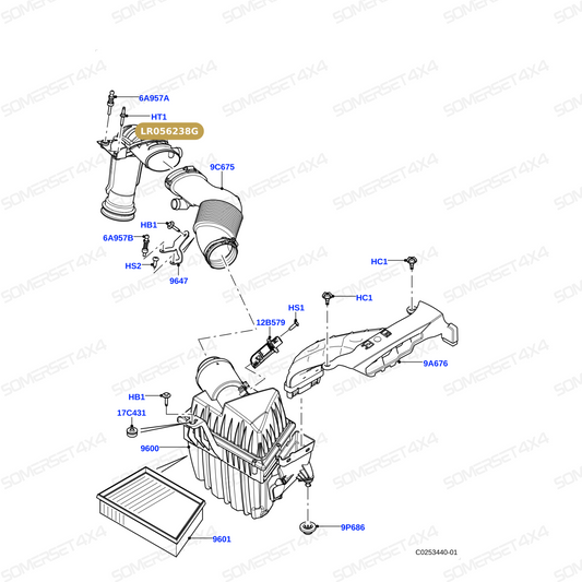 LR056238G LAND ROVER - DUCT - AIR INTAKE From OEM