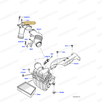 LR056238G LAND ROVER - DUCT - AIR INTAKE From OEM