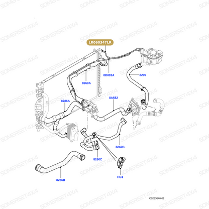 LR060347LR GENUINE LAND ROVER - HOSE - DEGAS COOLING SYSTEM