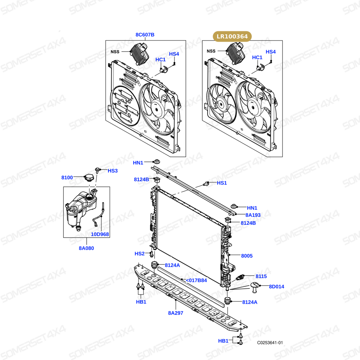 LR100364 LAND ROVER - MOTOR AND FAN - ENGINE COOLING From ALLMAKES