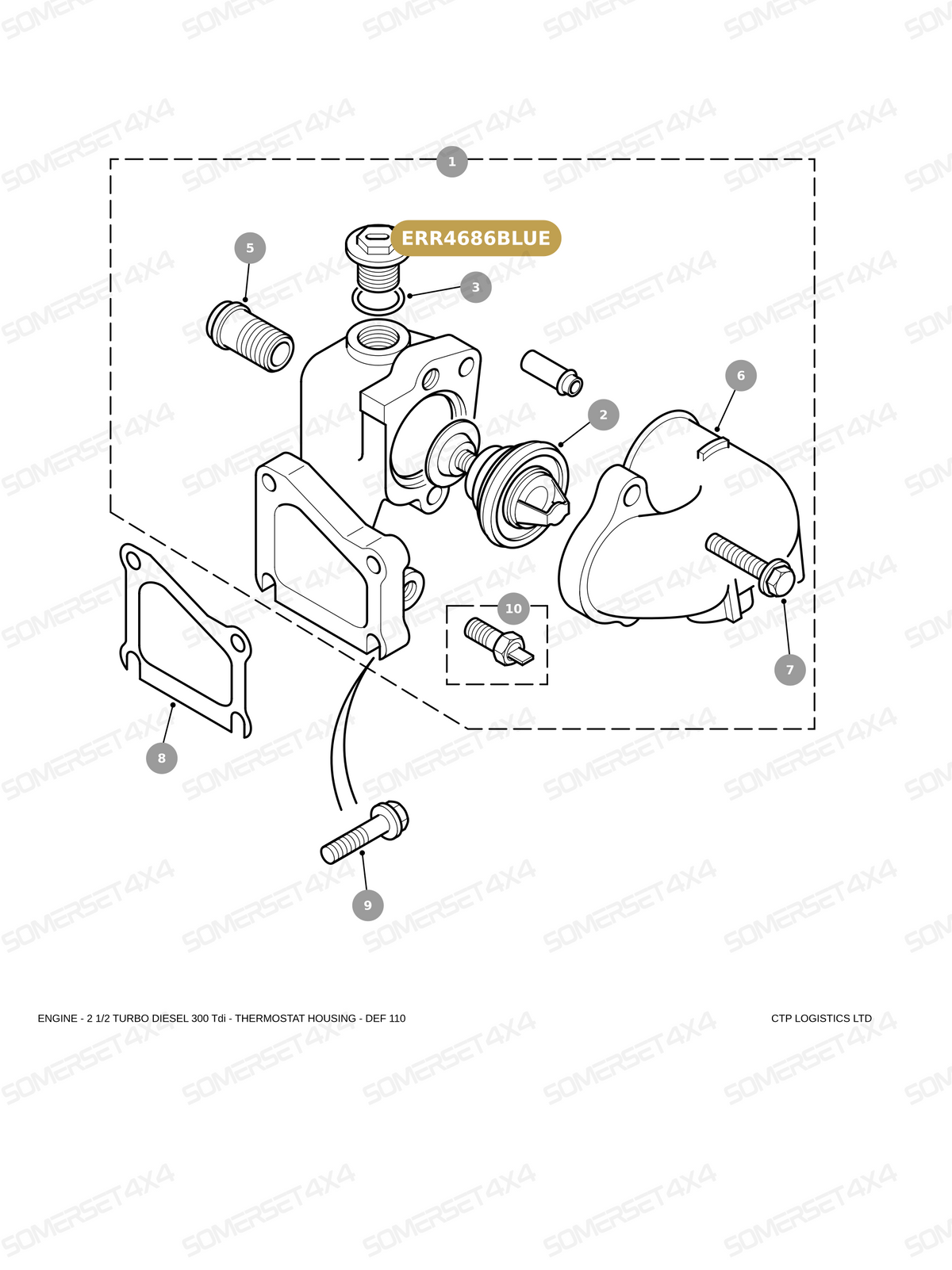 ERR4686BLUE LAND ROVER - FILLER PLUG ALLOY BLUE INC O RING From BRITPARTXS