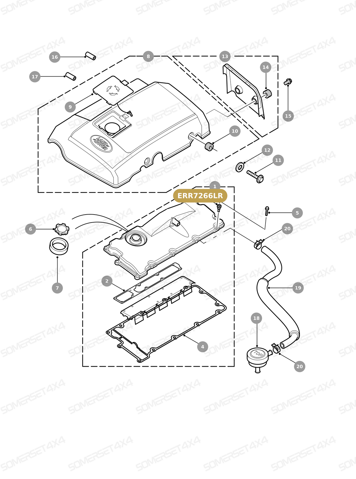 ERR7266LR GENUINE LAND ROVER - GROMMET