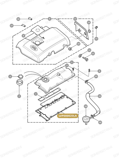 LVP000020LR GENUINE LAND ROVER - GASKET - COVER
