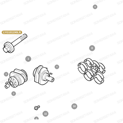 LYG101190LR GENUINE LAND ROVER - BOLT