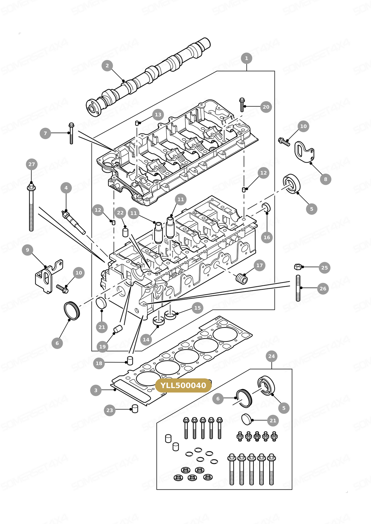 YLL500040 LAND ROVER - DOWEL From ALLMAKES