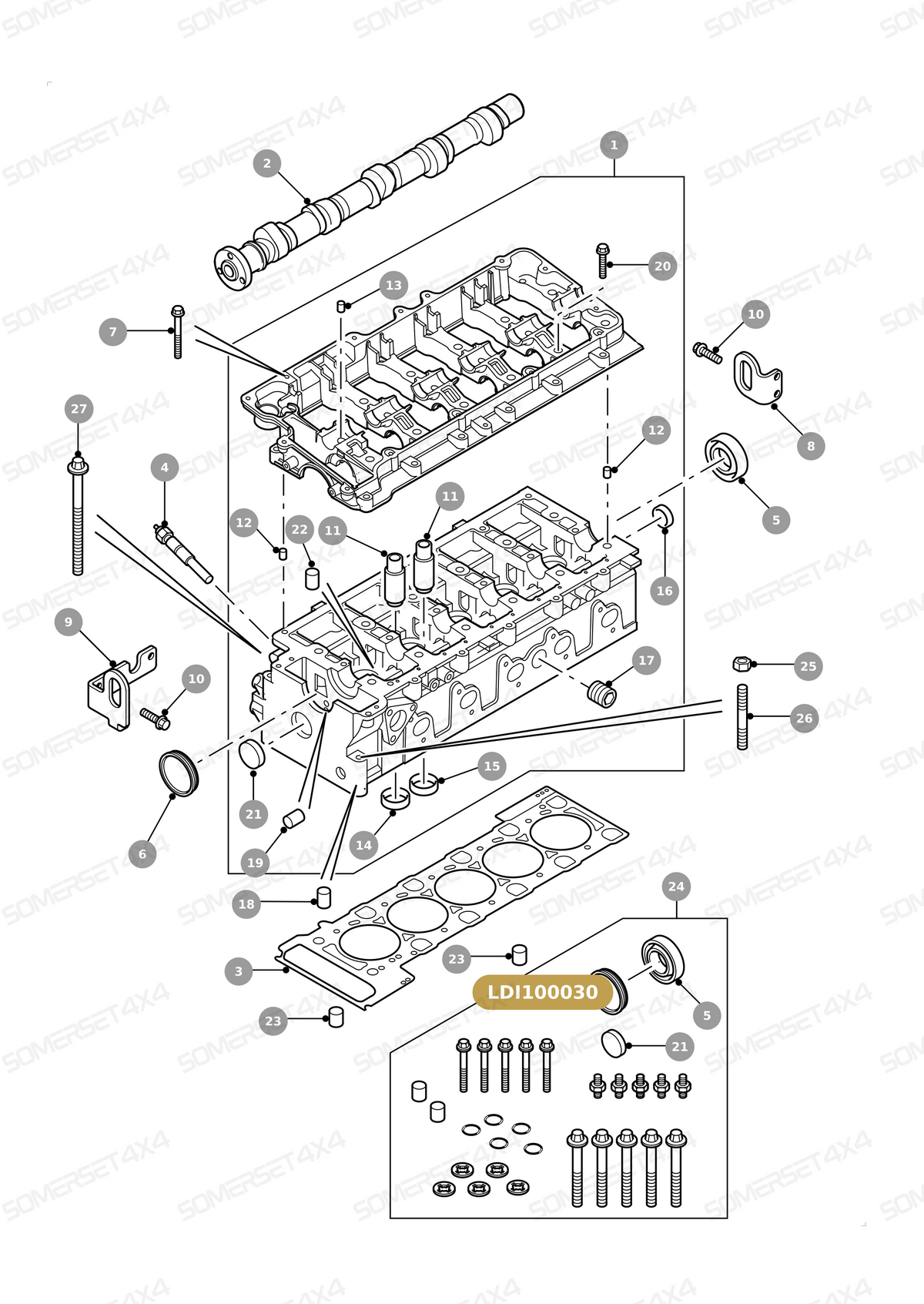 LDI100030 LAND ROVER - SEAL - CYLINDER HEADS - OIL - CAMSHAFT - FRONT - TD5 From PR2 ALLMAKES OE