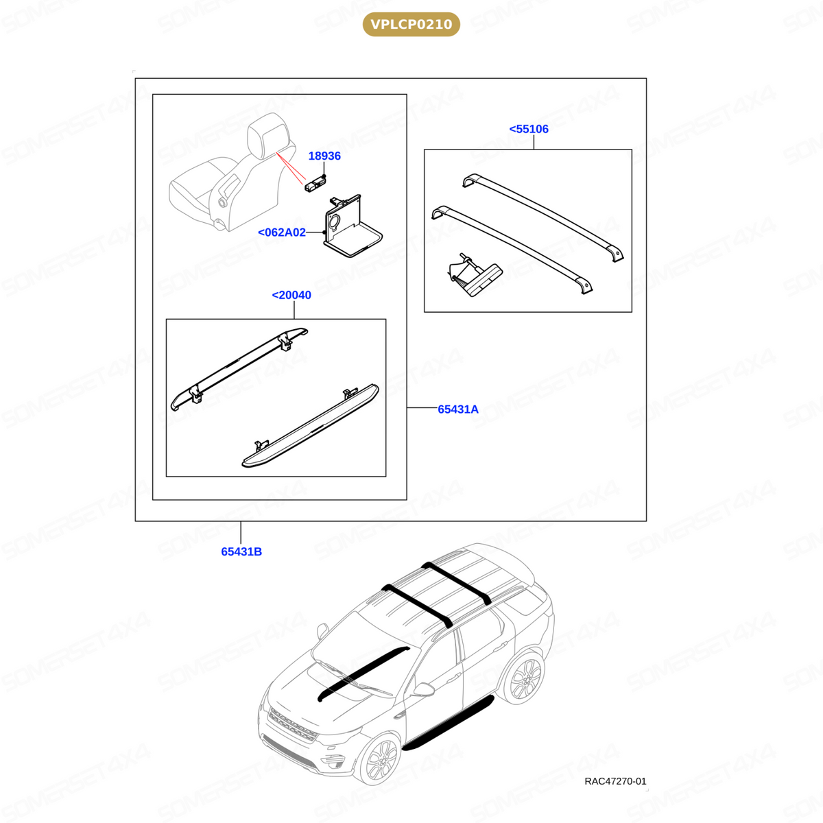 VPLCP0210 LAND ROVER - SIDE STEPS FIXED - DISCO SPORT From TERRAFIRMA
