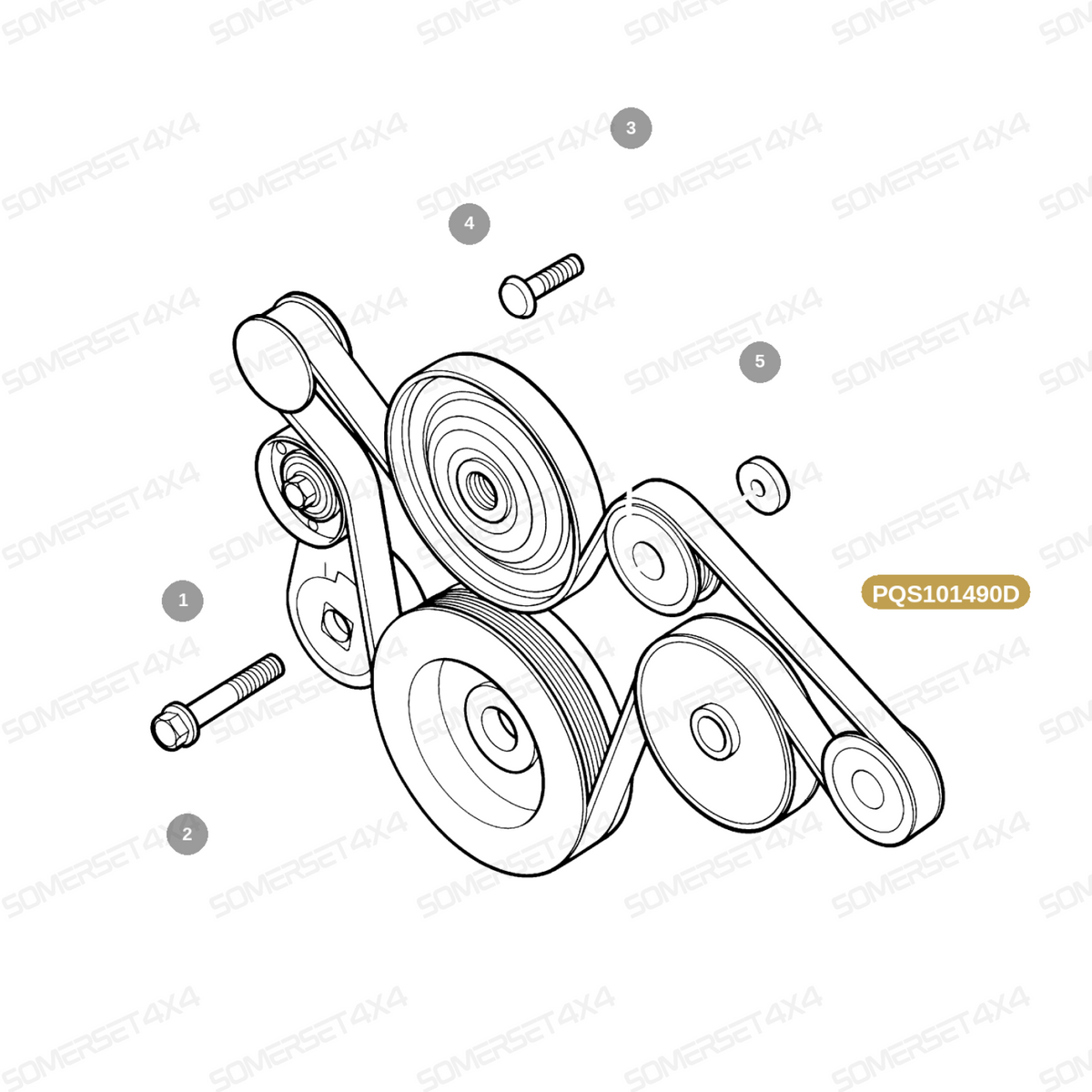 PQS101490D LAND ROVER - DRIVE BELT - AUXILIARY - TD5 From DAYCO