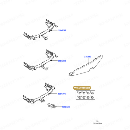 VPLCT0180LR GENUINE LAND ROVER - KIT - FIXING PARTS