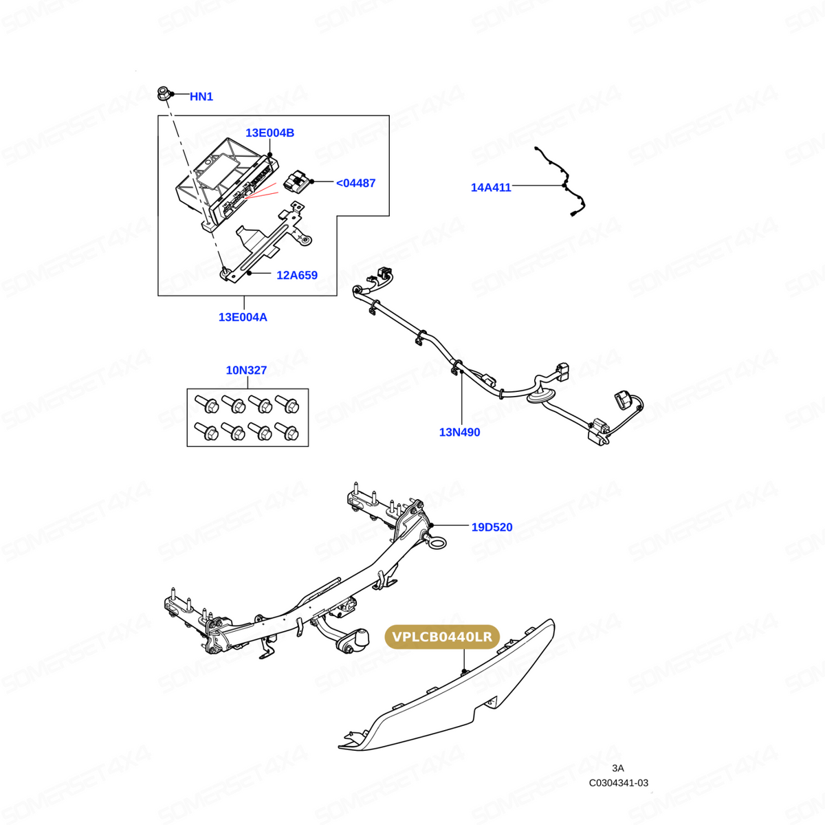 VPLCB0440LR GENUINE LAND ROVER - BUMPER - COVER