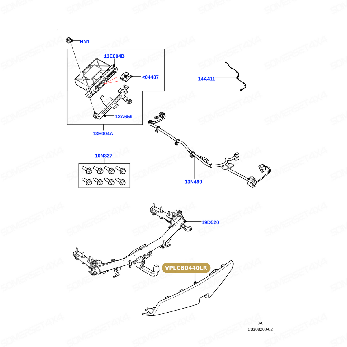 VPLCB0440LR GENUINE LAND ROVER - BUMPER - COVER