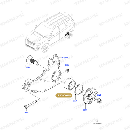 LR179003LR GENUINE LAND ROVER - BEARING - WHEEL HUB