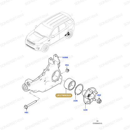 LR179003LR GENUINE LAND ROVER - BEARING - WHEEL HUB