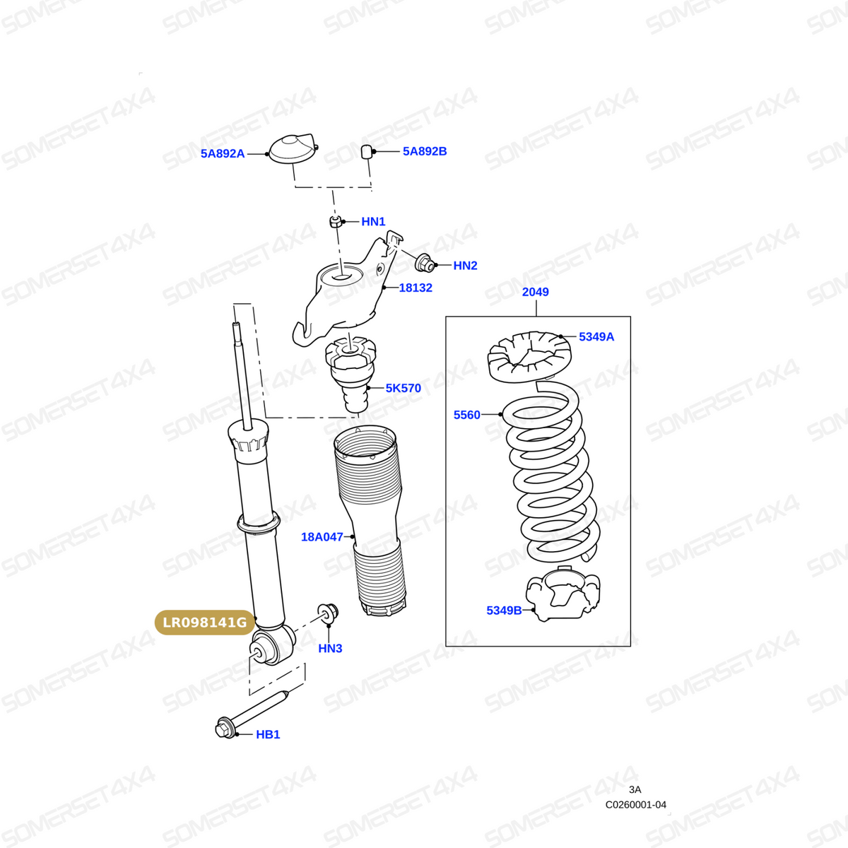 LR098141G LAND ROVER - SHOCK ABSORBER From BILSTEIN