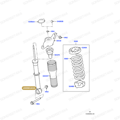 LR098141G LAND ROVER - SHOCK ABSORBER From BILSTEIN
