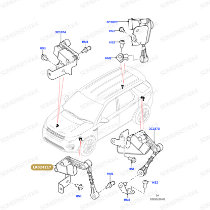LR024217 LAND ROVER - SENSOR ASSY - RANGE ROVER EVOQUE - LH - FRONT From ALLMAKES