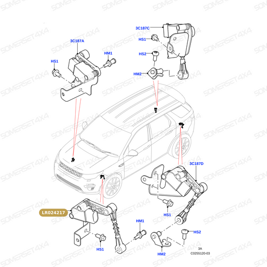 LR024217 LAND ROVER - SENSOR ASSY - RANGE ROVER EVOQUE - LH - FRONT From ALLMAKES