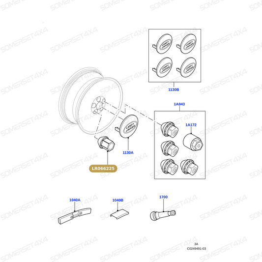 LR066225 LAND ROVER - NUT - WHEEL From ALLMAKES