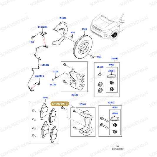 LR090697G LAND ROVER - BOLT From PR2 ALLMAKES OE