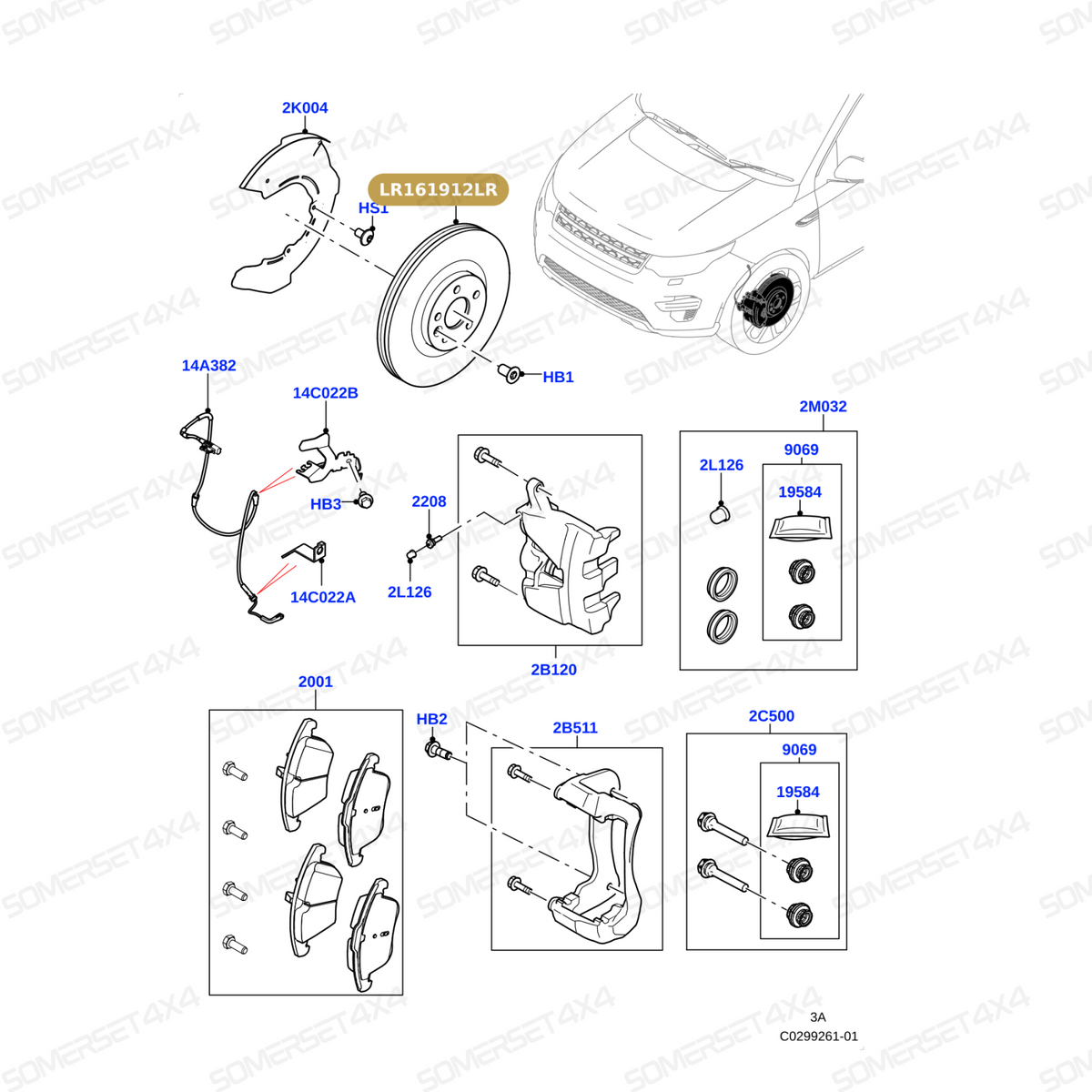 LR161912LR GENUINE LAND ROVER - Disc - Brake - Vented