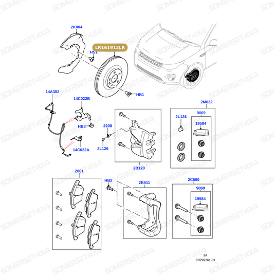 LR161912LR GENUINE LAND ROVER - Disc - Brake - Vented
