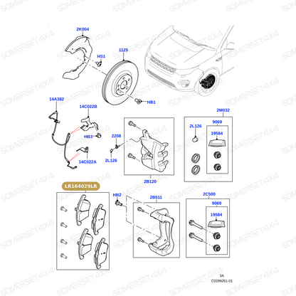 LR164029LR GENUINE LAND ROVER - Brake Pads