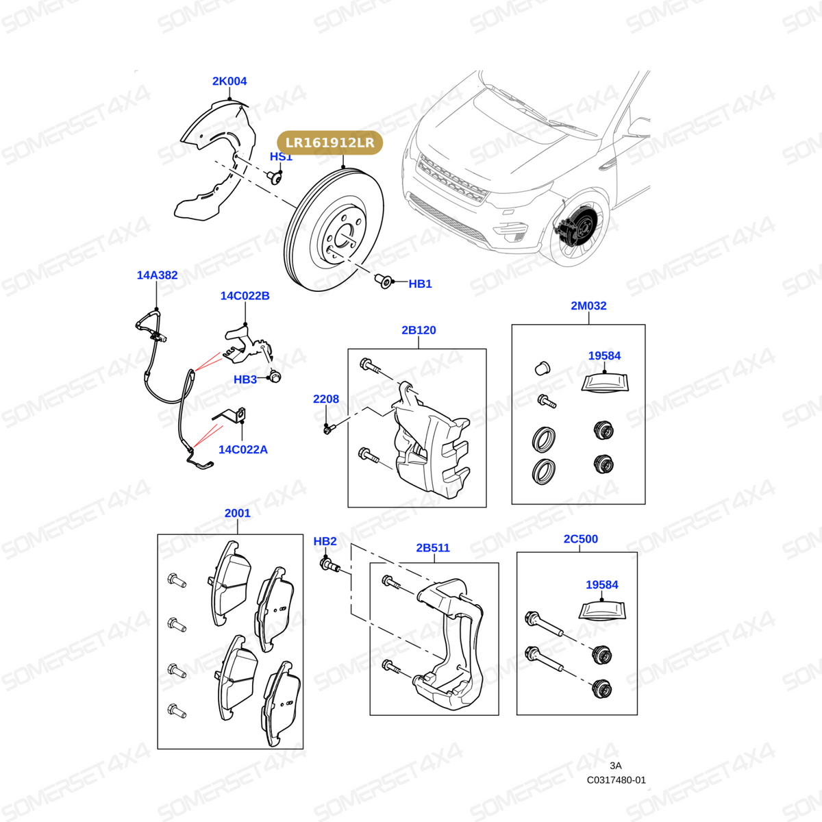 LR161912LR GENUINE LAND ROVER - Disc - Brake - Vented